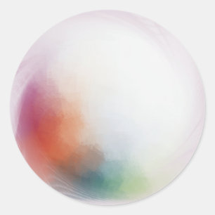 Colourful Modern Abstract Blank Template Custom Classic Round Sticker