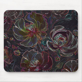 Colourful Modern Abstract Flower Mouse Pad