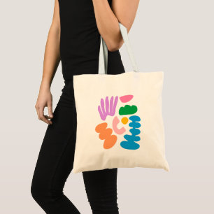 Colourful Modern Abstract Geometric Shapes Art Tote Bag