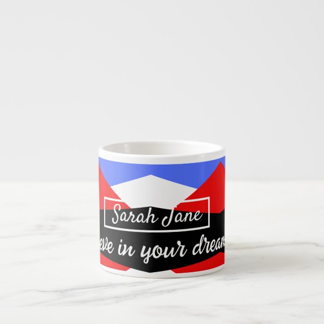Colourful Modern Abstract | inspirational quote Espresso Cup (Front)
