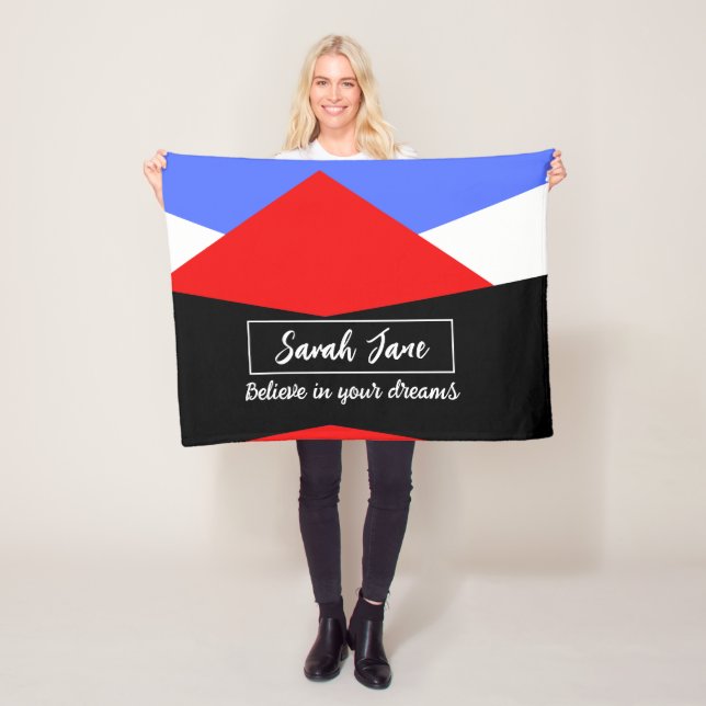 Colourful Modern Abstract | inspirational quote Fleece Blanket (In Situ)