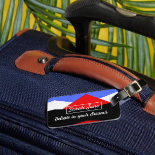 Colourful Modern Abstract   inspirational quote  Luggage Tag