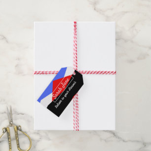 Colourful Modern Abstract inspirational quote P Gift Tags