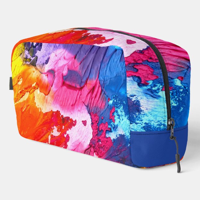 Colourful Modern Abstract Paint All-Over-Print Dopp Kit (Right Corner)