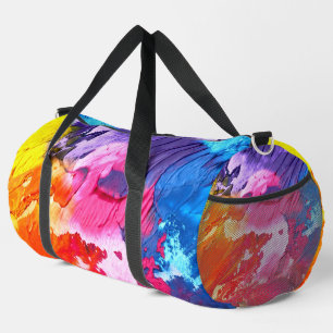 Colourful Modern Abstract Paint All-Over-Print Duffle Bag