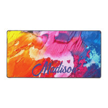 Colourful Modern Abstract Paint Personalise Name