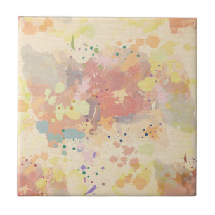 Colourful Modern Abstract Paint Splash Ceramic Tile