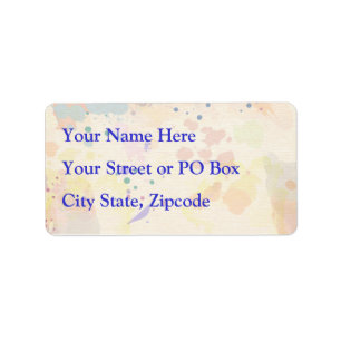 Colourful Modern Abstract Paint Splash Label
