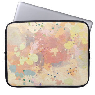 Colourful Modern Abstract Paint Splash Laptop Sleeve