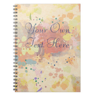 Colourful Modern Abstract Paint Splash Notebook