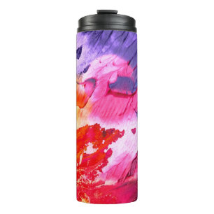 Colourful Modern Abstract Paint Thermal Tumbler