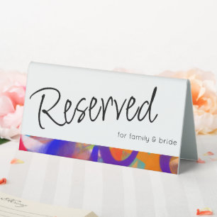 Colourful Modern abstract painting wedding table