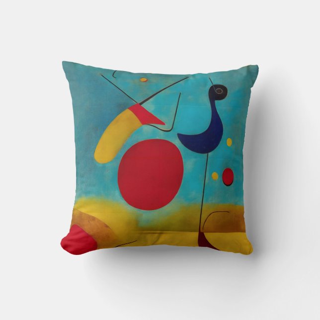 Colourful Modern Abstract Road Runner Cushion (Front)