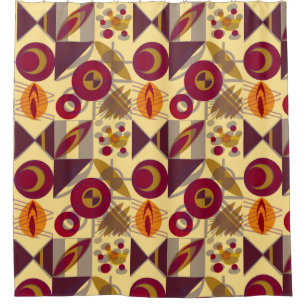 Colourful Modern Abstract Shower Curtain