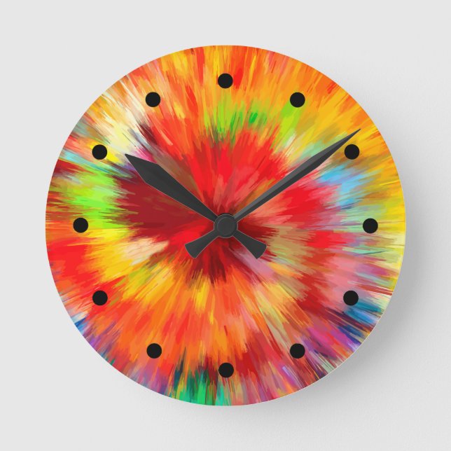 Colourful Modern Abstract Wall Decor Clocks (Front)