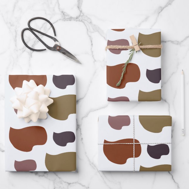 Colourful Modern Abstract  Wrapping Paper Sheet (Front)