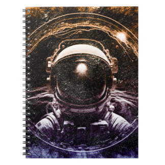 Colourful Modern Astronaut in Space Notebook