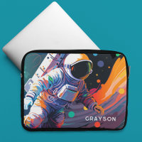 Colourful Modern Astronaut Space Personalised Name