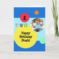 Colourful Modern Bright Photo Name 2nd Birthday