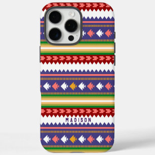 Colourful Modern Ceometric Pattern Personalised iPhone 16 Pro Max Case
