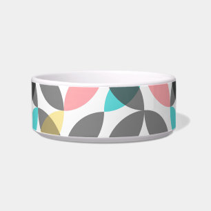 Colourful, modern, cheerful circular geometric bowl