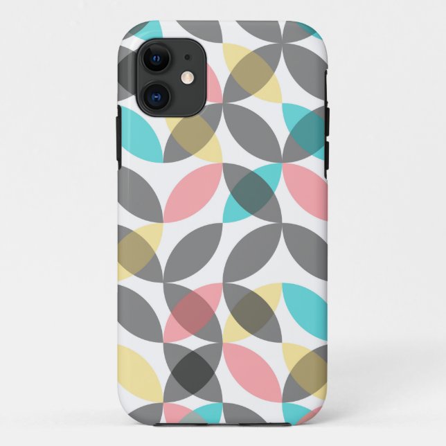 Colourful, modern, cheerful circular geometric Case-Mate iPhone case (Back)