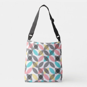 Colourful, modern, cheerful circular geometric crossbody bag
