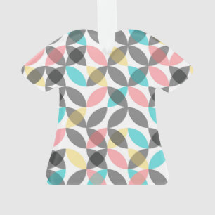 Colourful, modern, cheerful circular geometric ornament