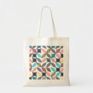 Colourful, modern, cheerful circular geometric tote bag