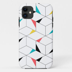 Colourful, modern, cheerful, trendy happy cubes iPhone 11 case