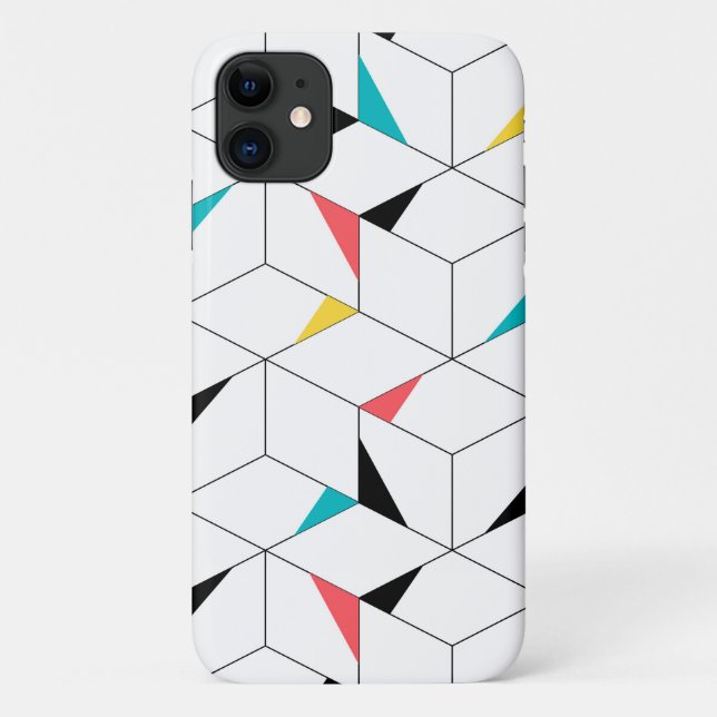 Colourful, modern, cheerful, trendy happy cubes Case-Mate iPhone case (Back)