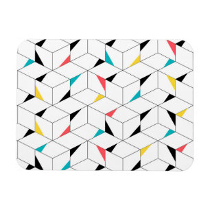 Colourful, modern, cheerful, trendy happy cubes magnet