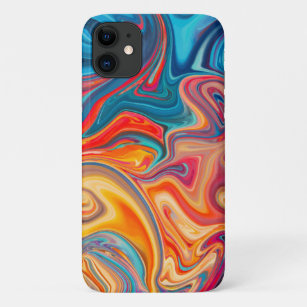 Colourful Modern Chic Girly Liquid Marble Case-Mate iPhone Case