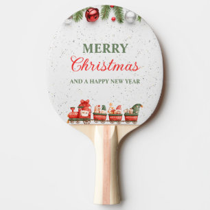 Colourful Modern Christmas Day Ping pong paddles