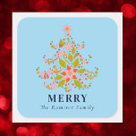 Colourful Modern Christmas Tree Square Sticker<br><div class="desc">Colourful Modern Christmas Tree Square Sticker</div>