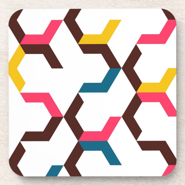 Colourful, modern, cool trendy chevron arrow coaster (Front)