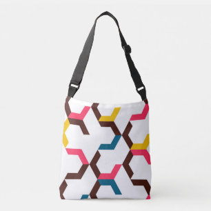 Colourful, modern, cool trendy chevron arrow crossbody bag