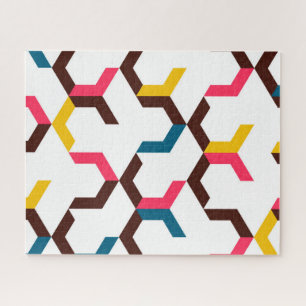 Colourful, modern, cool trendy chevron arrow jigsaw puzzle