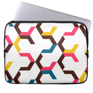 Colourful, modern, cool trendy chevron arrow laptop sleeve