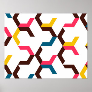 Colourful, modern, cool trendy chevron arrow poster