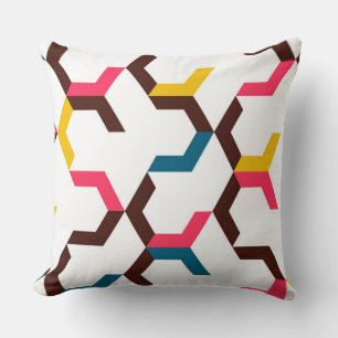 Colourful, modern, cool trendy chevron arrow shape cushion