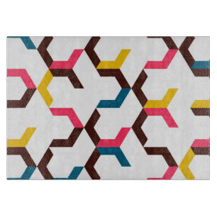 Colourful, modern, cool trendy chevron arrow shape cutting board
