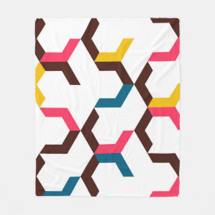 Colourful, modern, cool trendy chevron arrow shape fleece blanket