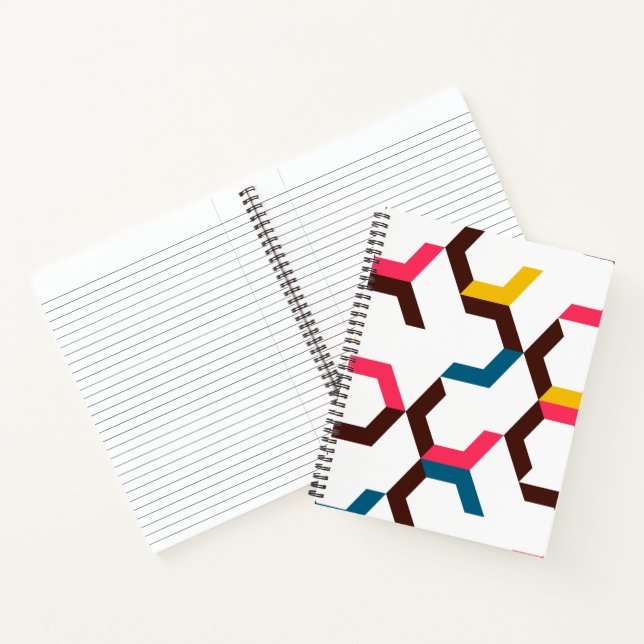 Colourful, modern, cool trendy chevron arrow shape notebook (Inside)