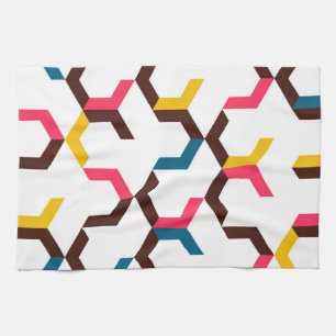 Colourful, modern, cool trendy chevron arrow shape tea towel