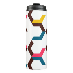 Colourful, modern, cool trendy chevron arrow shape thermal tumbler