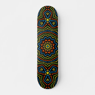 Colourful Modern Cool & Trendy Dot Art Skateboard