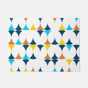 Colourful, modern, cool, trendy geometric shapes doormat