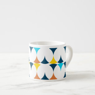 Colourful, modern, cool, trendy geometric shapes espresso cup
