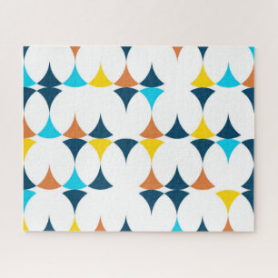 Colourful, modern, cool, trendy geometric shapes jigsaw puzzle